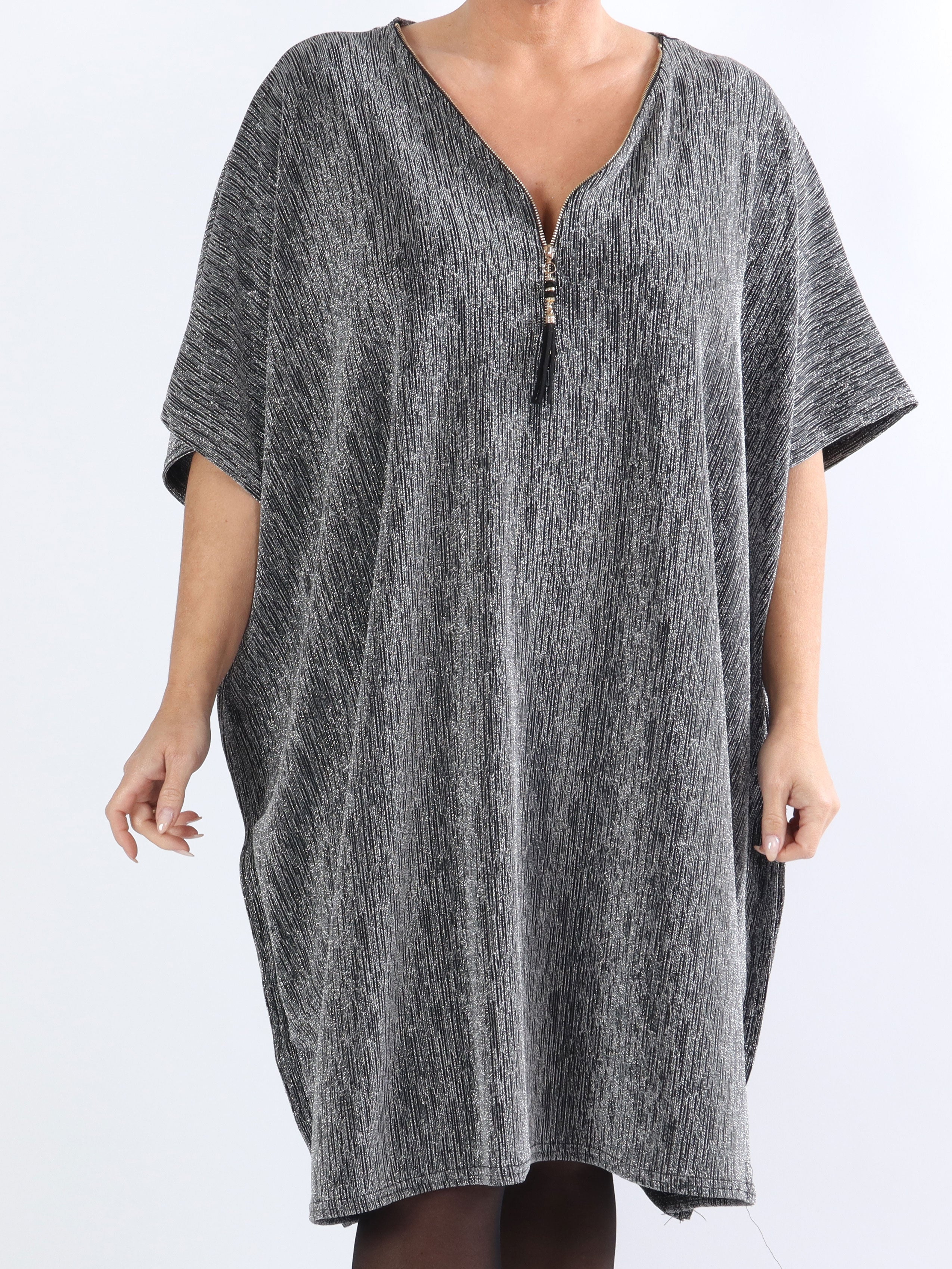 Mayte - Plus size mica klänning med dragkedja